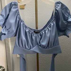 Elegant Blue Women's Top